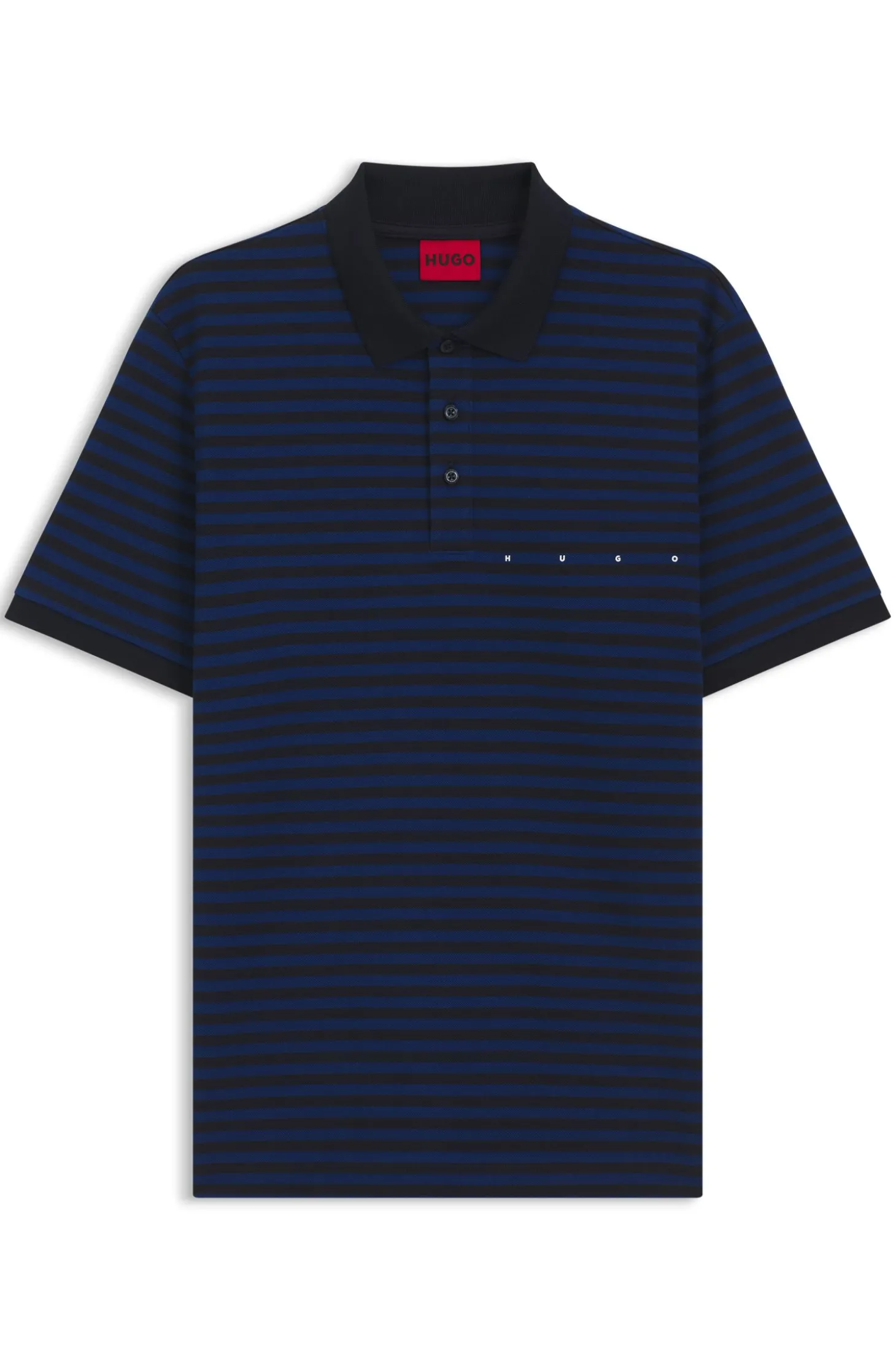Poloshirt aus Baumwoll-Piqué mit Querstreifen