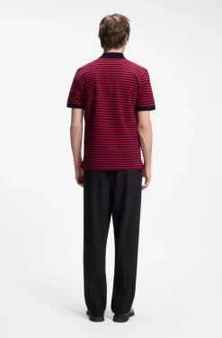 Poloshirt aus Baumwoll-Piqué mit Querstreifen