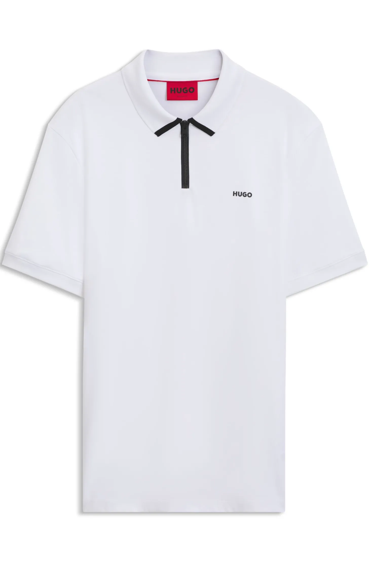 Poloshirt aus Baumwoll-Piqué mit Reißverschluss am Ausschnitt