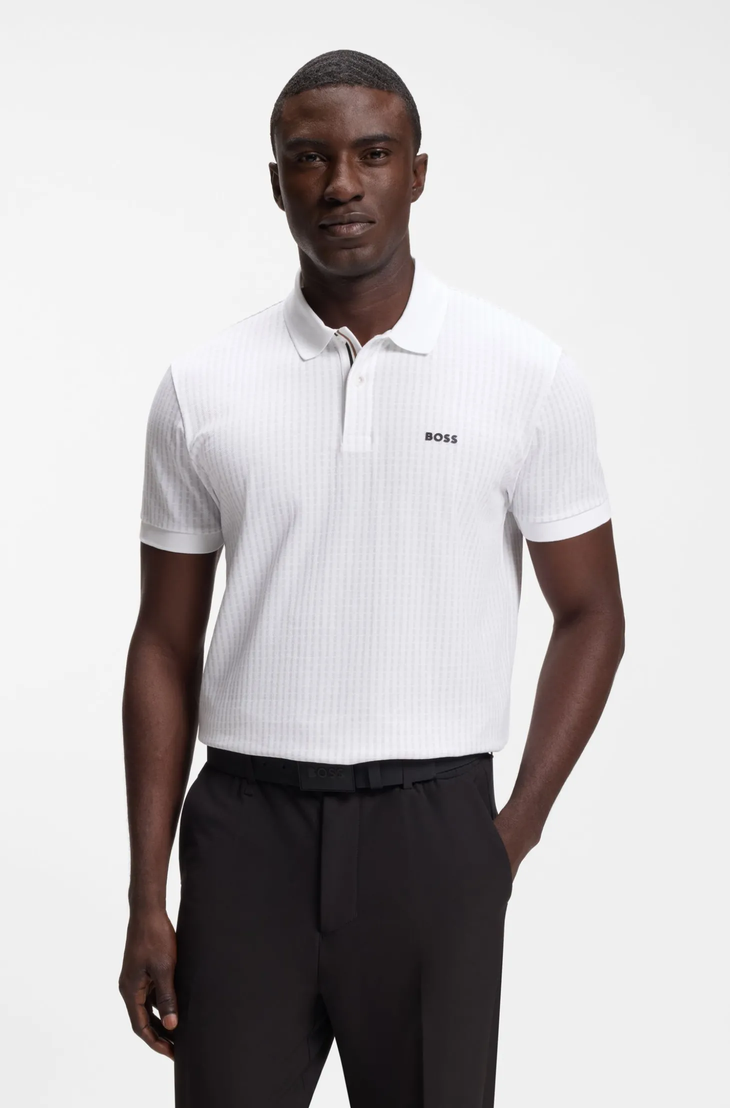 Poloshirt aus Baumwoll-Piqué mit Allover-Print