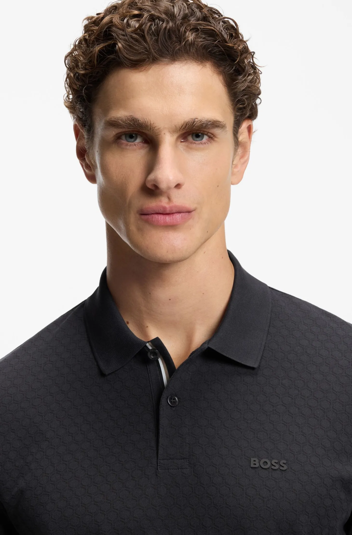 Poloshirt aus Baumwoll-Piqué mit Print-Muster