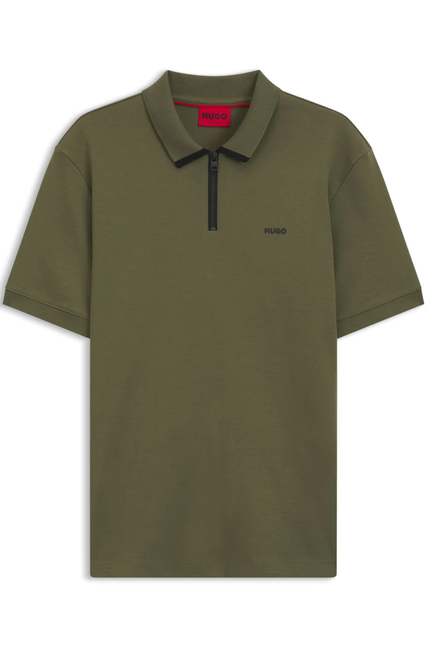 Poloshirt aus Baumwoll-Piqué mit Reißverschluss am Ausschnitt