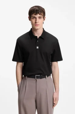 Poloshirt aus Interlock-Baumwolle mit Stack-Logo