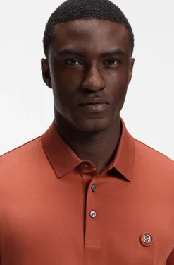 Poloshirt aus merzerisierter Baumwolle mit Double-B-Monogramm