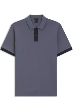 Poloshirt aus merzerisierter Baumwolle mit Streifen-Dessin