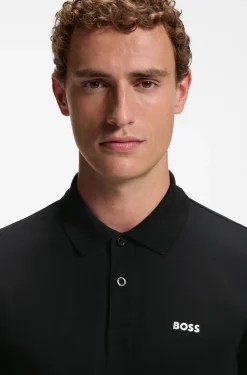 Poloshirt aus Pima-Baumwolle mit platziertem Print