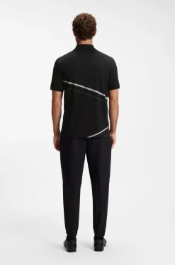 Poloshirt aus Pima-Baumwolle mit platziertem Print