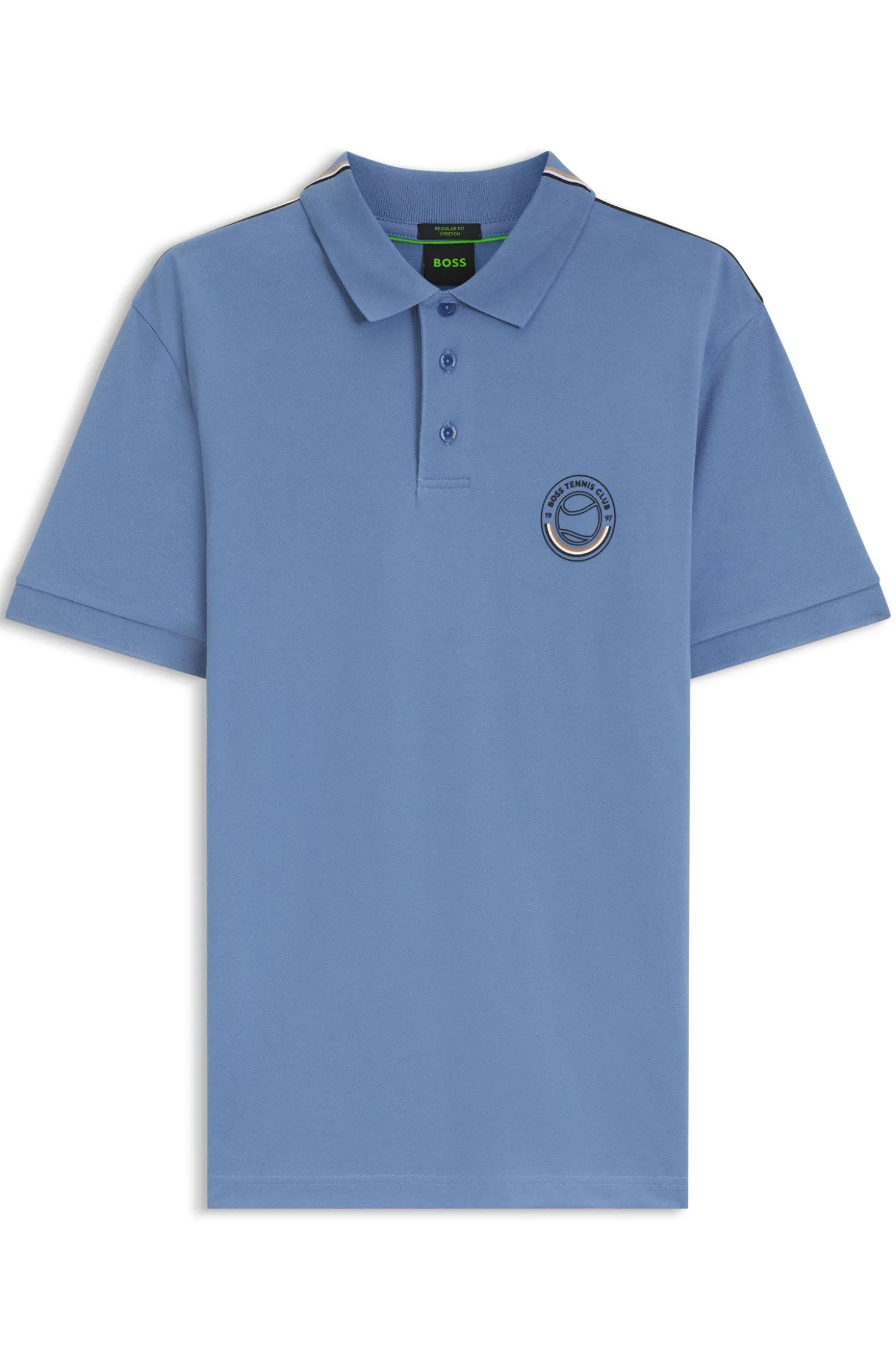 Poloshirt aus Stretch-Baumwolle mit tennisinspiriertem Logo