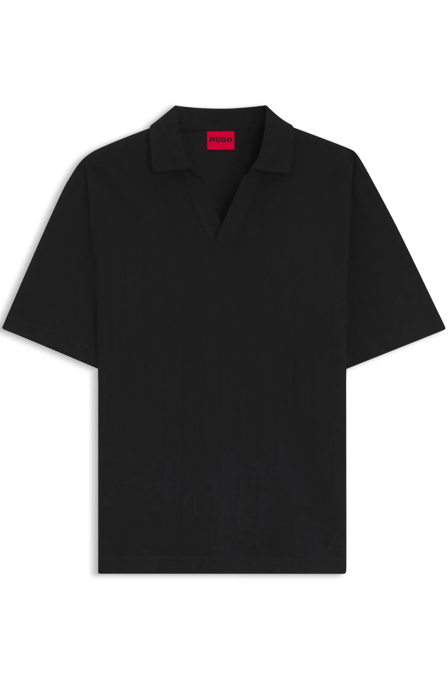 Poloshirt mit Johnny-Kragen und Jacquard-Streifen