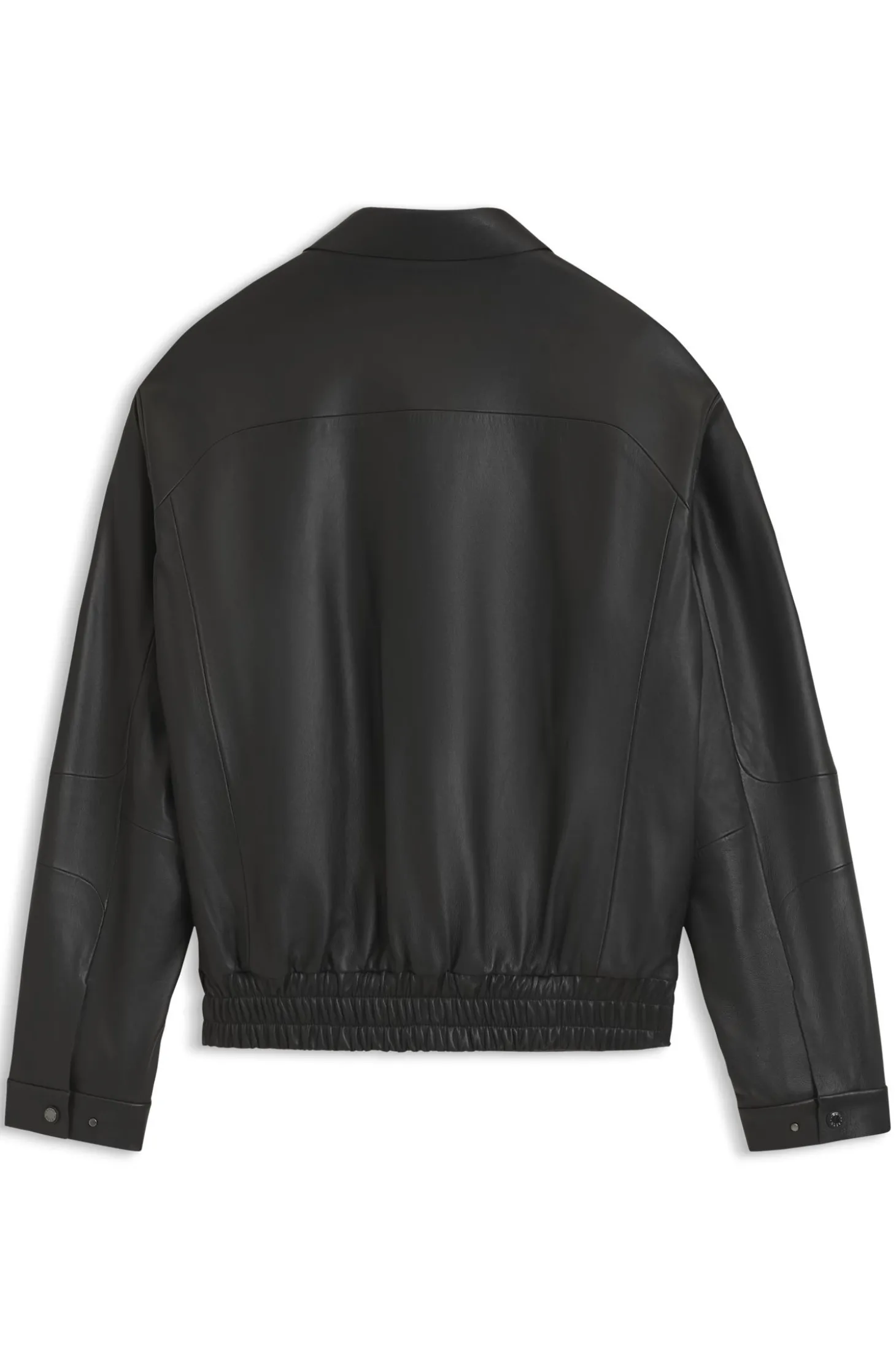 Porsche x BOSS Lederjacke mit verdecktem magnetischem Druckknopf