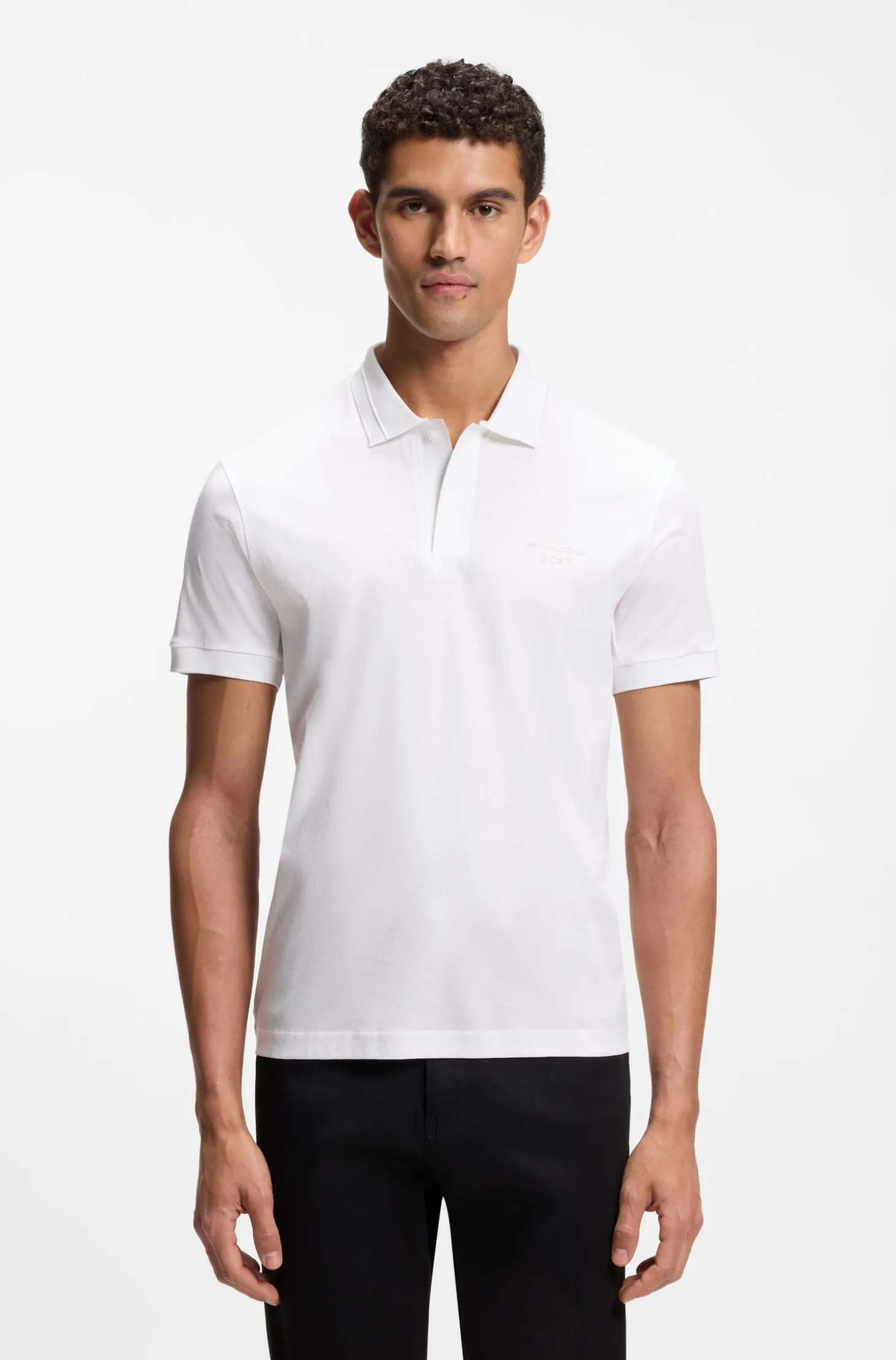 Porsche x BOSS Poloshirt aus merzerisierter Baumwolle
