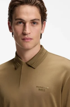 Porsche x BOSS Poloshirt mit glänzendem Logo