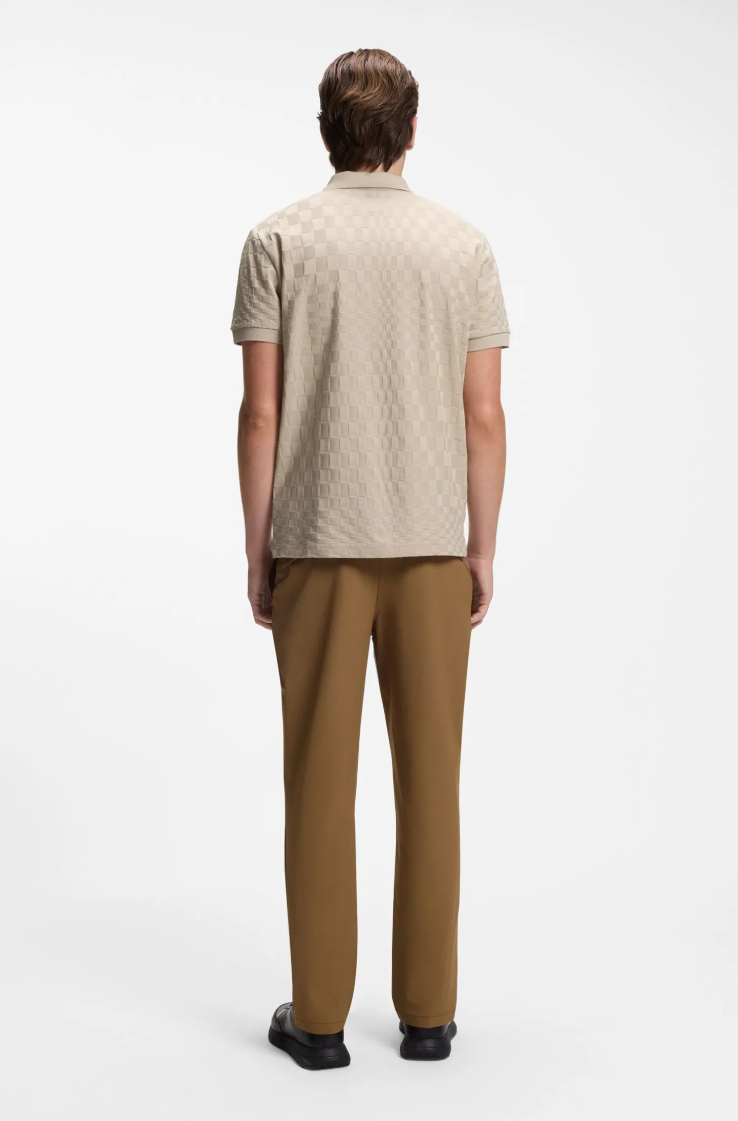 Porsche x BOSS Poloshirt mit Pasha-Muster