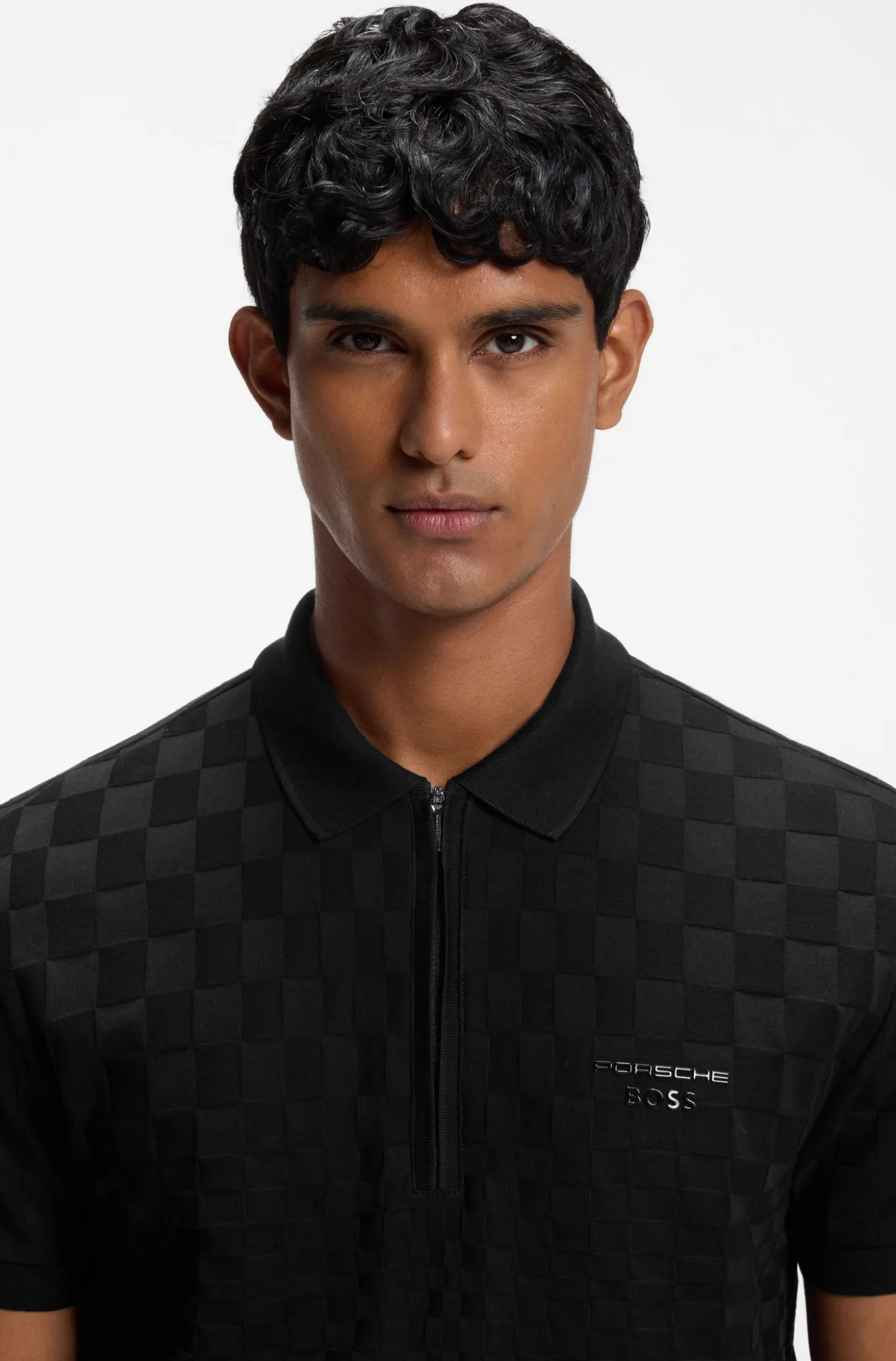 Porsche x BOSS Poloshirt mit Pasha-Muster