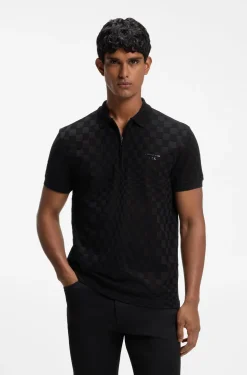 Porsche x BOSS Poloshirt mit Pasha-Muster