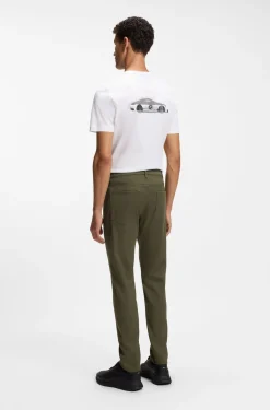 Porsche x BOSS Tapered-Fit Hose aus Stretch-Denim