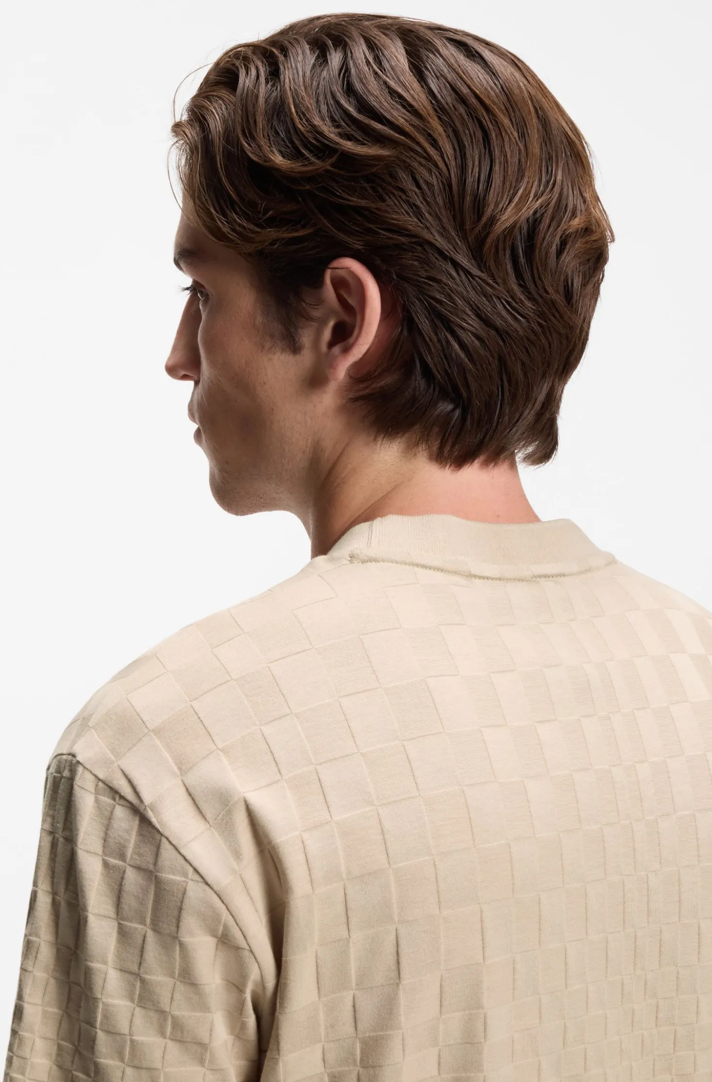 Porsche x BOSS T-Shirt aus Baumwolle mit Pasha-Muster