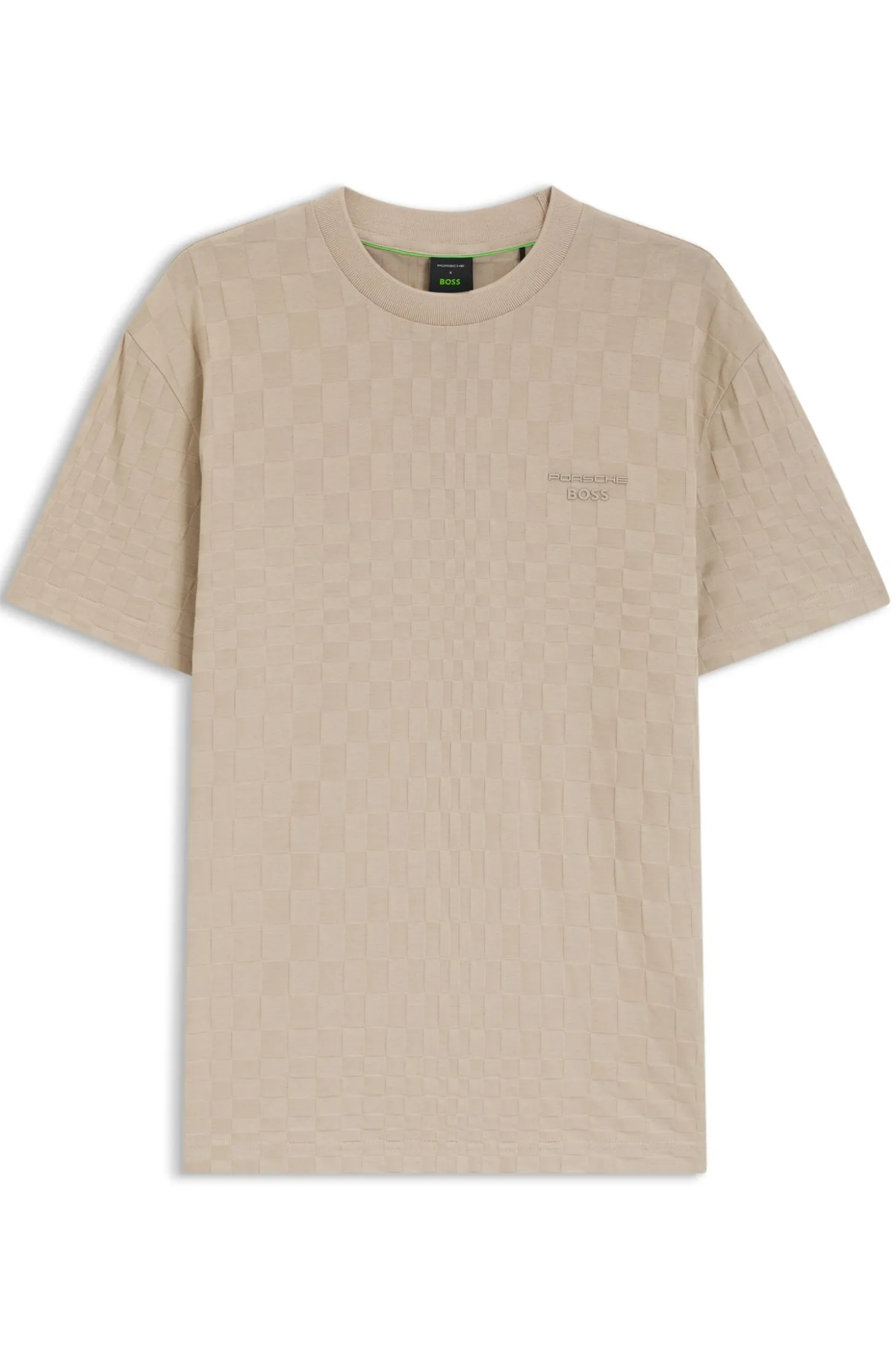 Porsche x BOSS T-Shirt aus Baumwolle mit Pasha-Muster