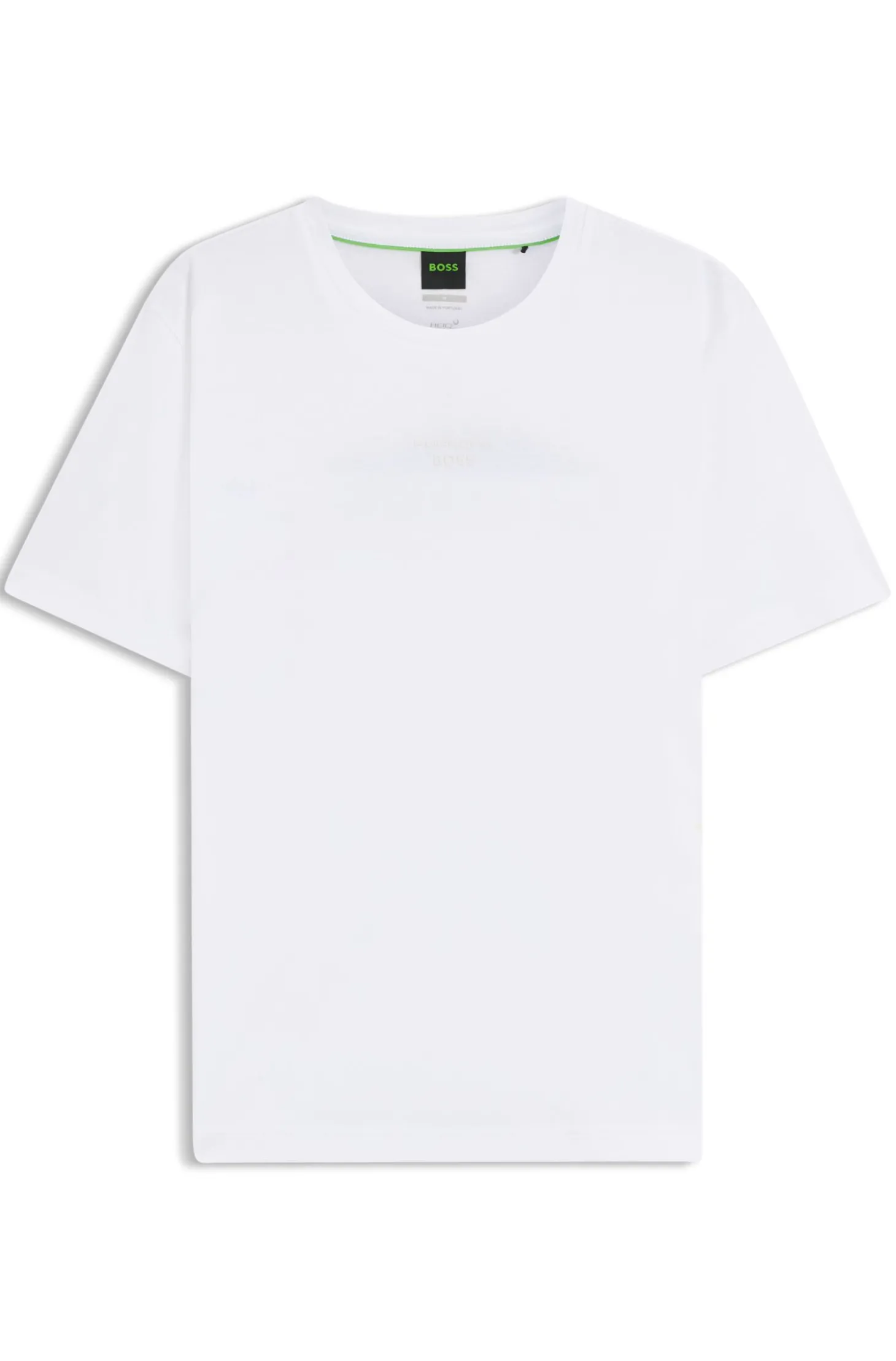 Porsche x BOSS T-Shirt aus merzerisierter Baumwolle mit Grafik-Print auf der Rückseite