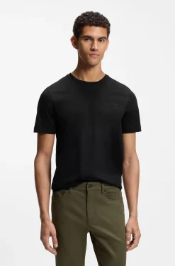 Porsche x BOSS T-Shirt aus merzerisierter Baumwolle mit reflektierendem Branding