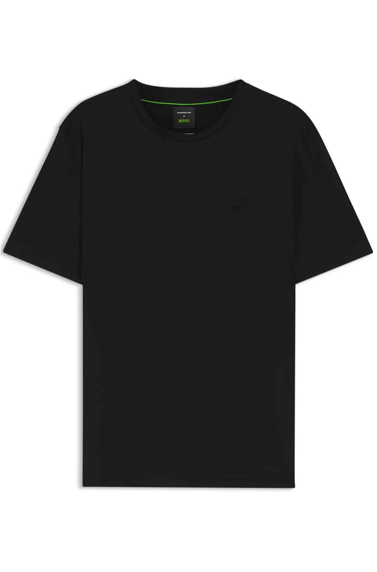 Porsche x BOSS T-Shirt aus merzerisierter Baumwolle mit reflektierendem Branding