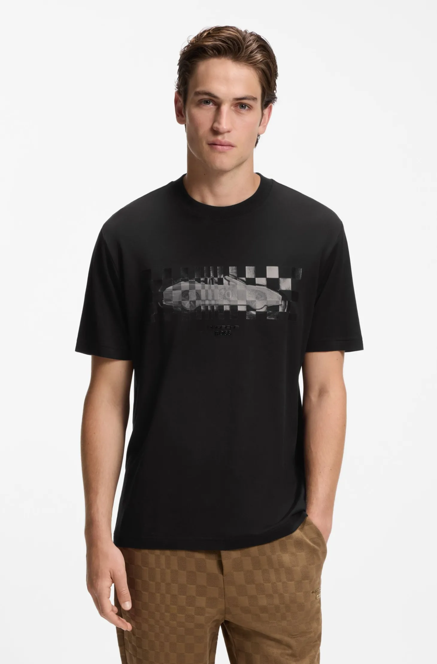 Porsche x BOSS T-Shirt mit glänzendem Artwork