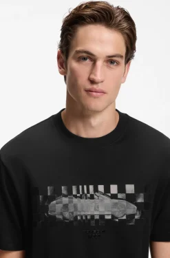 Porsche x BOSS T-Shirt mit glänzendem Artwork
