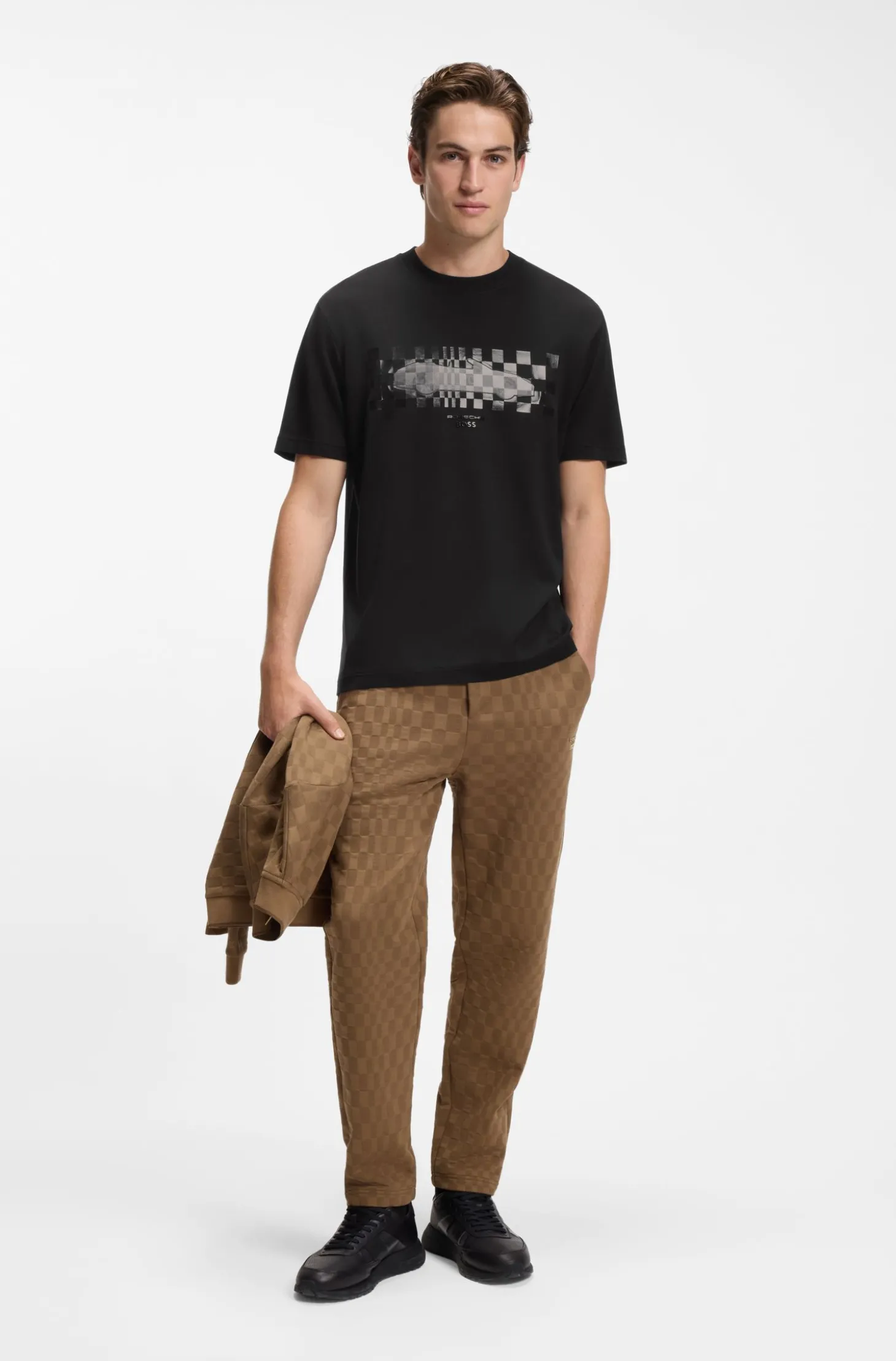 Porsche x BOSS T-Shirt mit glänzendem Artwork