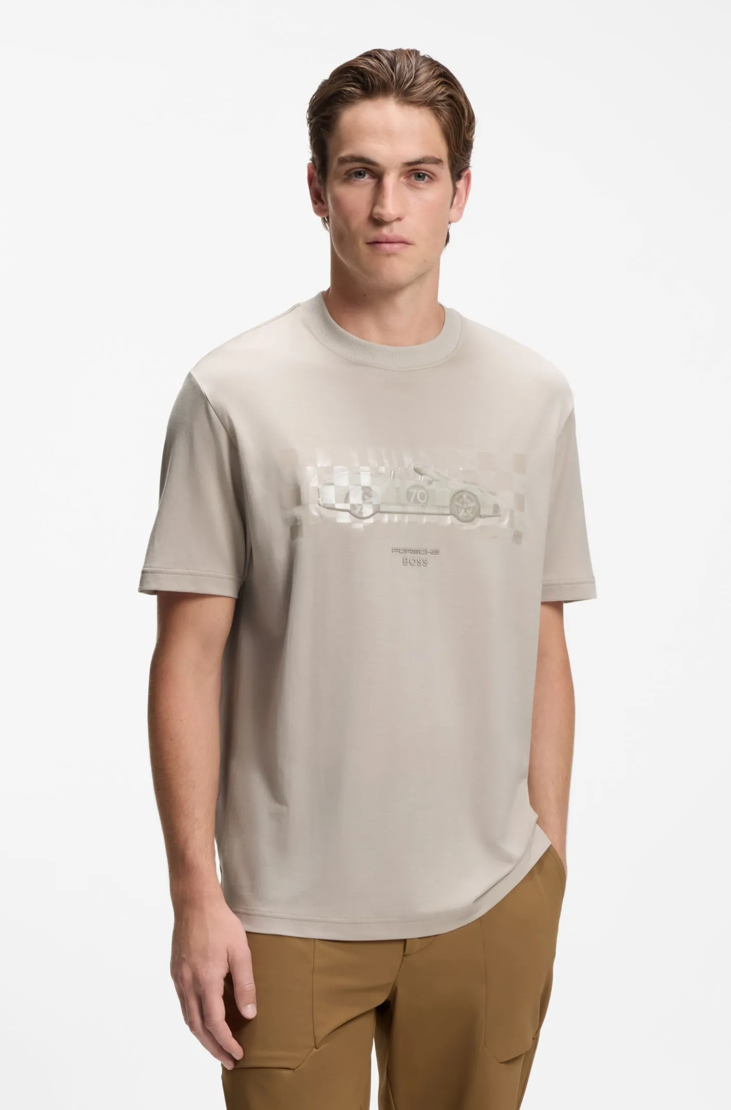 Porsche x BOSS T-Shirt mit glänzendem Artwork