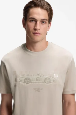 Porsche x BOSS T-Shirt mit glänzendem Artwork