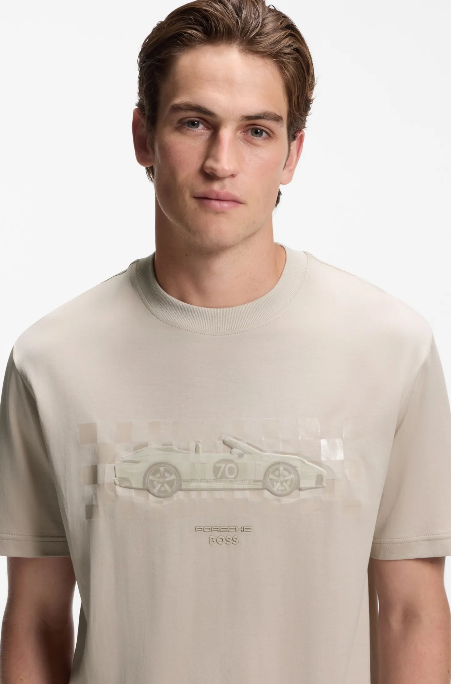 Porsche x BOSS T-Shirt mit glänzendem Artwork