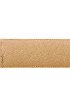 Pouch aus genarbtem Leder für zwei Stifte mit Metall-Logo