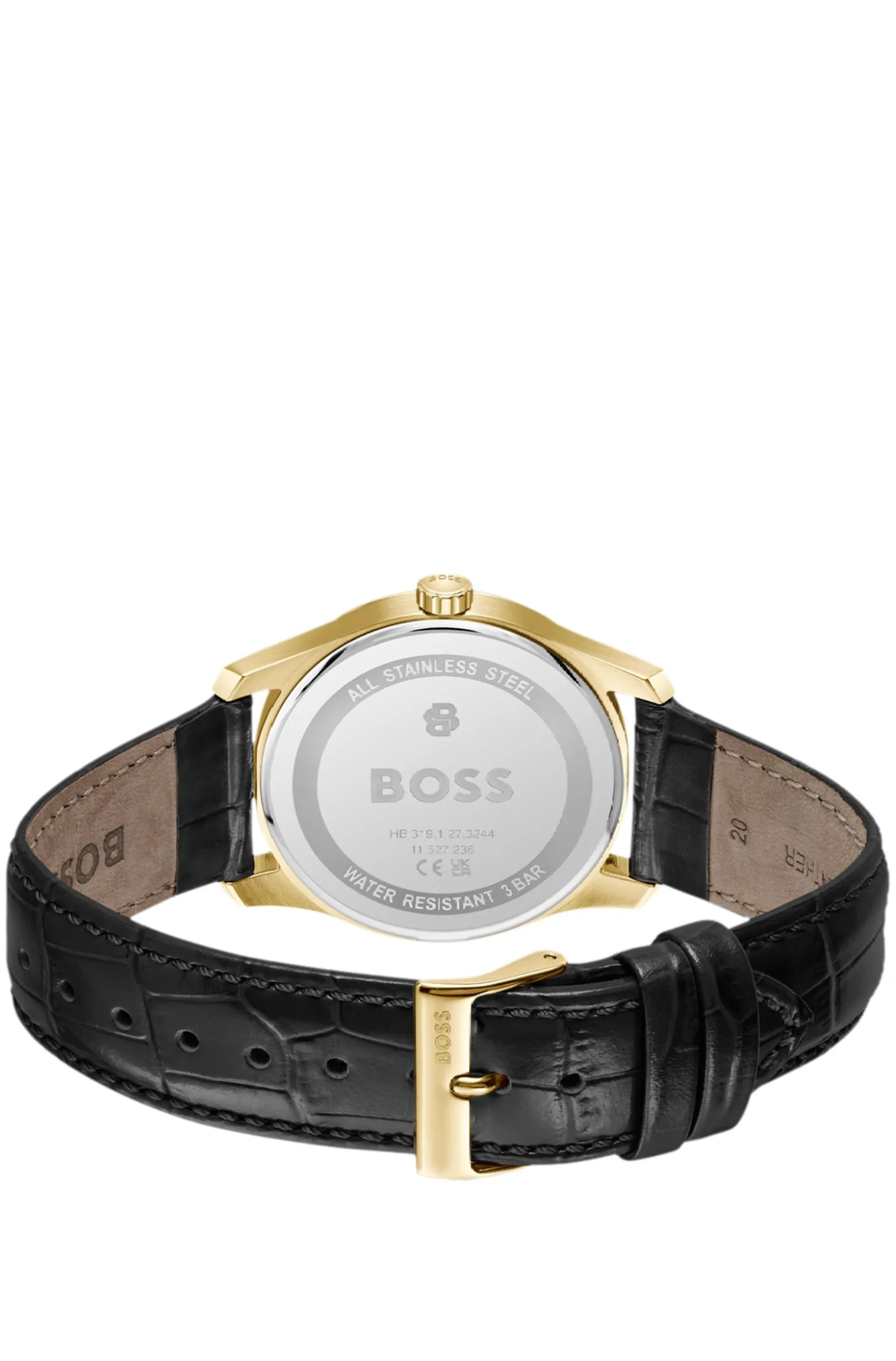 Principle Prestige Uhr mit schwarzem strukturiertem Zifferblatt