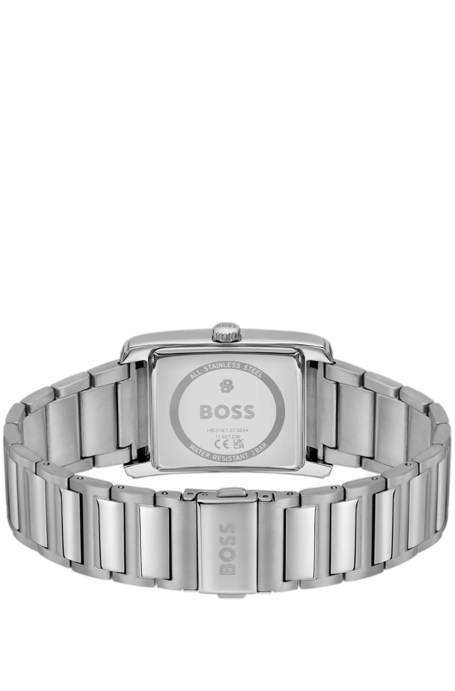 PRINCIPLE Uhr mit Gliederarmband und skelettiertem, blauem Zifferblatt mit Struktur