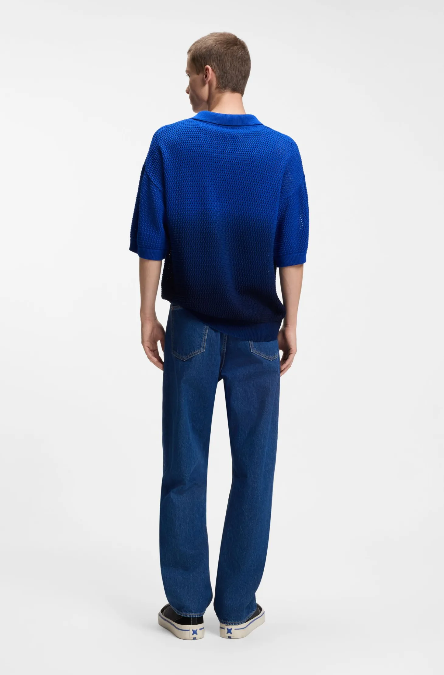 Pullover aus Baumwolle mit Dip-Dye-Effekt