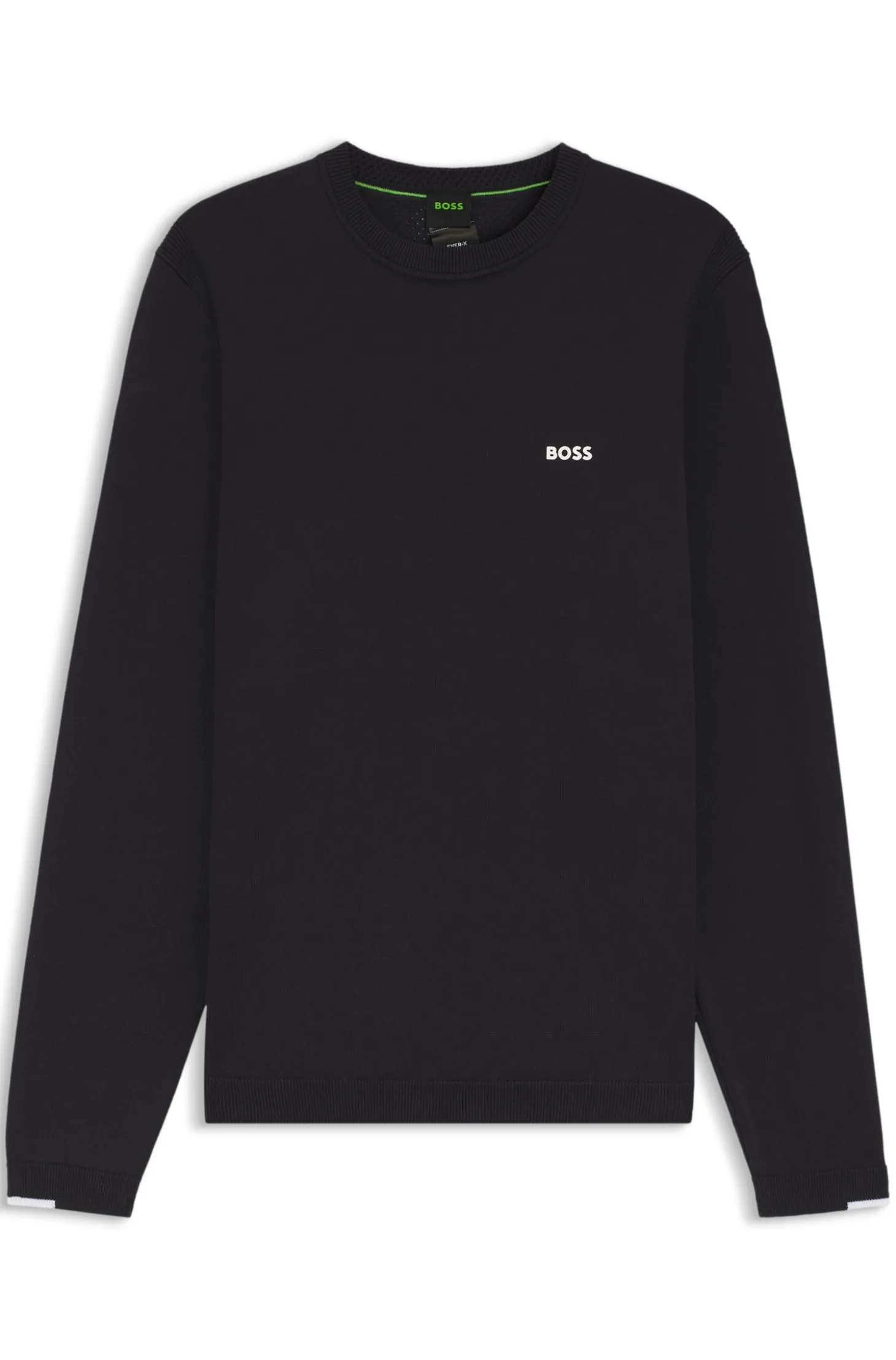 Pullover aus Baumwolle mit Kontrast-Logo