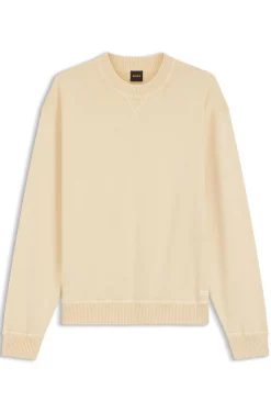 Pullover aus Baumwolle mit Ripp-Details an den Seitennähten