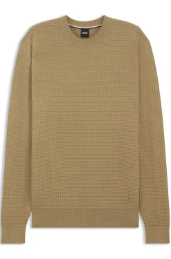 Pullover aus Baumwolle mit Strickstruktur