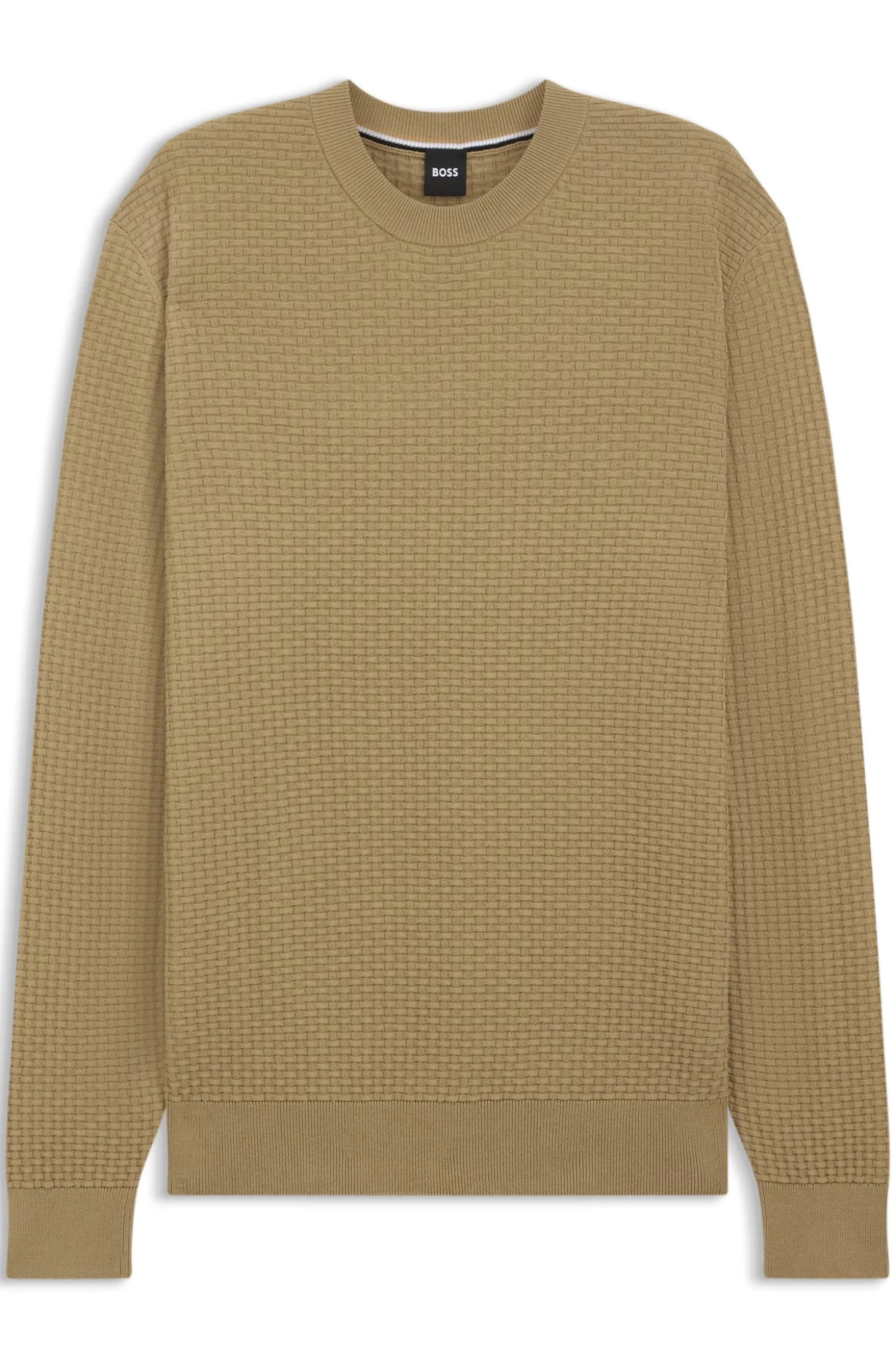 Pullover aus Baumwolle mit Strickstruktur