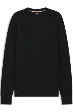 Pullover aus Baumwolle mit Strickstruktur