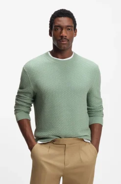 Pullover aus Baumwolle mit Strickstruktur