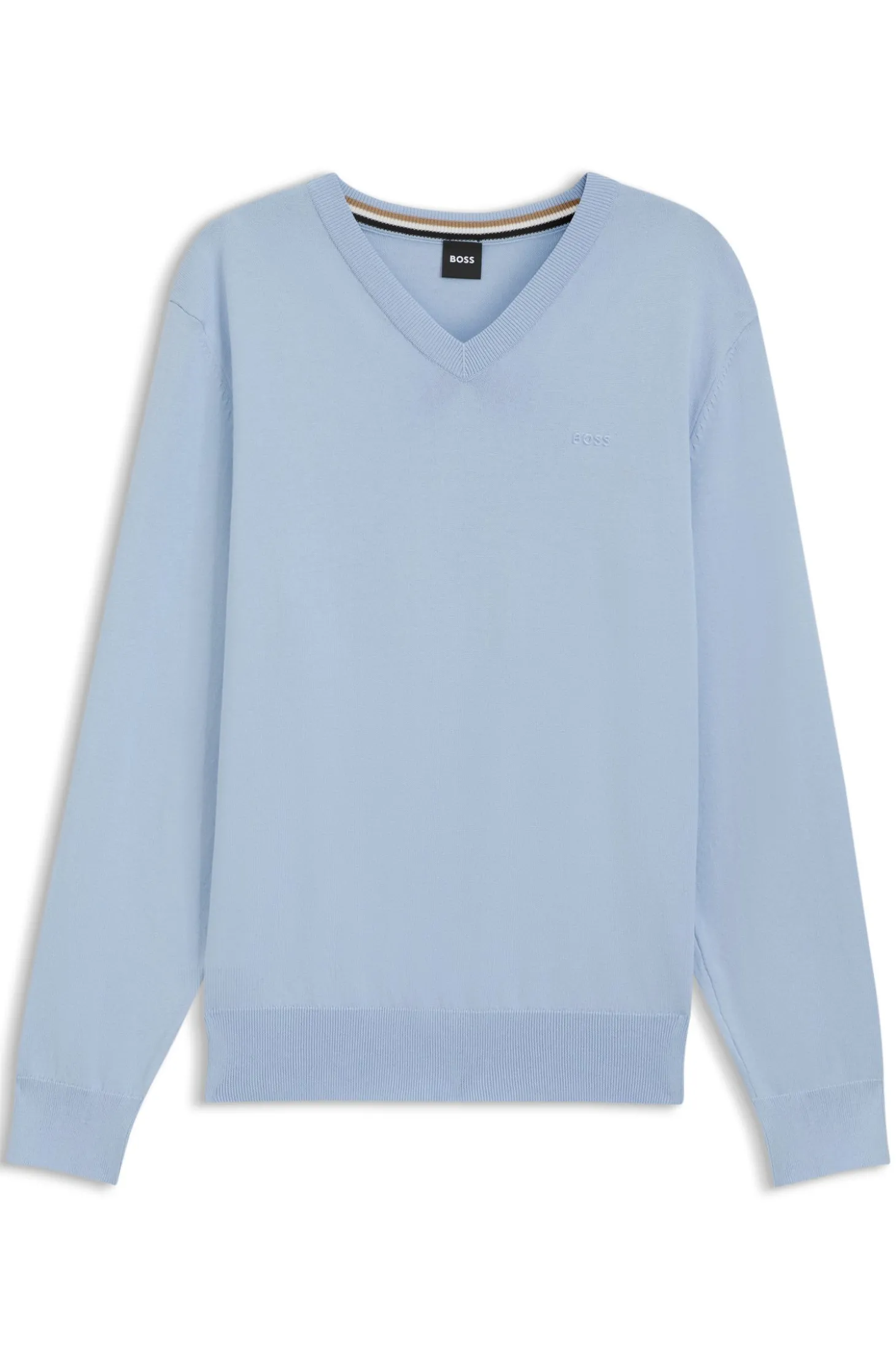 Pullover aus Baumwolle mit V-Ausschnitt