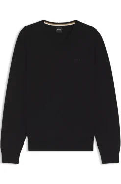 Pullover aus Baumwolle mit V-Ausschnitt