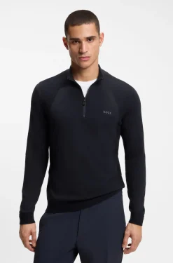 Pullover aus Baumwoll-Mix mit Troyerkragen