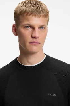 Pullover aus Baumwoll-Mix mit Bodymapping-Struktur