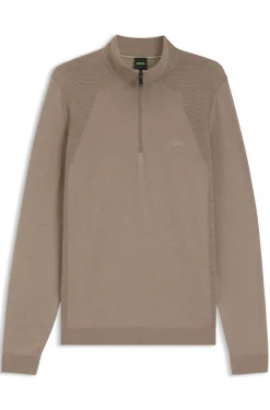 Pullover aus Baumwoll-Mix mit Troyerkragen