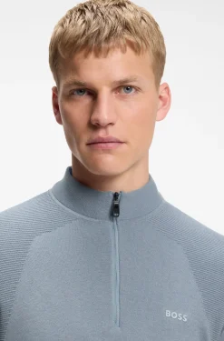 Pullover aus Baumwoll-Mix mit Troyerkragen