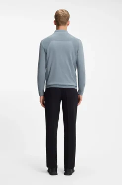 Pullover aus Baumwoll-Mix mit Troyerkragen