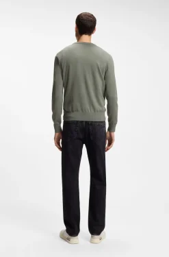 Pullover aus Baumwoll-Mix mit Logo-Patch