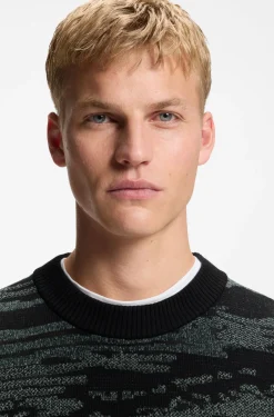Pullover aus Baumwoll-Mix mit grafischem Jacquard-Muster